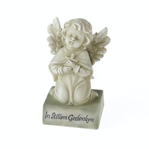 Poly-Grabschmuck Engel a.Stein, 9,5 x 7 x 16 cm, steingrau, 787454