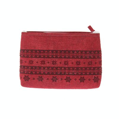 Filz-Tasche mit Verschluss, 15 x 4 x 20 cm, rot, 788536