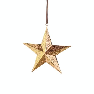 Metal hanger star maxi, 20 x 5 x 20 cm, brown/copper, 798146