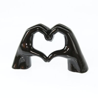 Dolomite mani cuore z. Set, 25 x 8 x 15 cm, nero, 799662