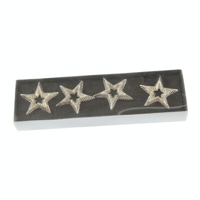 Candlestick star set of 4, 5.5 x 4.5 x 1.8 cm, silver, overall dimensions of packaging: 25 x 7 cm, 800351