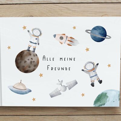 Friendship book for children | Friends Album Space | Astronaut Memorabilia | A5 friendship book | gift enrollment | School
