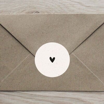 100 adesivi con cuori | Adesivi con cuore | etichette semplici con cuore | Adesivo di ringraziamento | Adesivo Matrimonio | invito adesivo