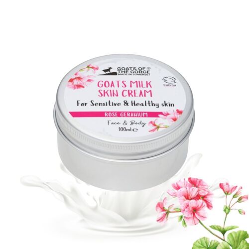 Goats Milk Skin Cream (Geranium) – 100ml | Nourishing & Moisturizing Skincare.