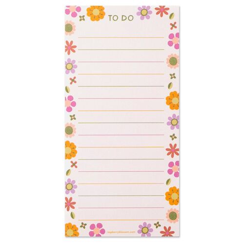 Retro Floral List Pad