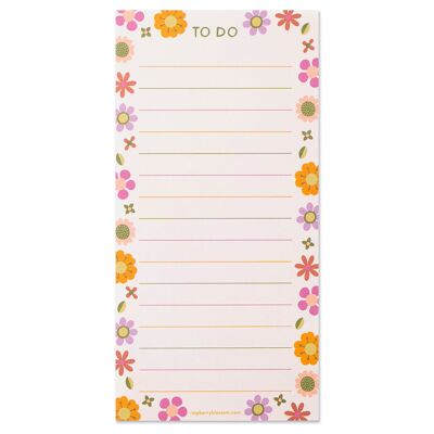 Retro Floral List Pad (HAP29)