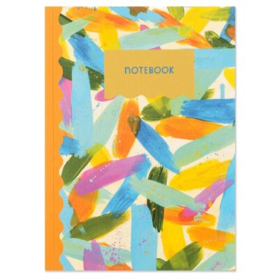 Liniertes Notizbuch mit Canvas-Strichen