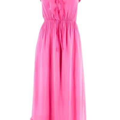 Robe longue Kenobi fuchsia