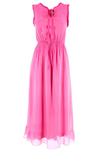 Robe longue Kenobi fuchsia 4