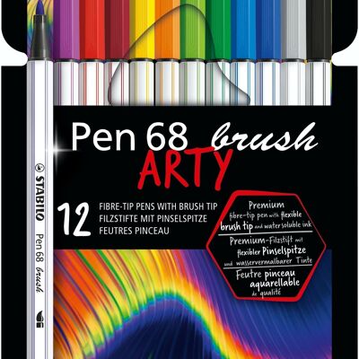 Pinselstifte – Kartonetui x 12 STABILO Pen 68 Pinsel ARTY