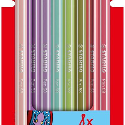Feutres de dessin - Etui carton x 8 STABILO Pen 68 - coloris "cocooning"