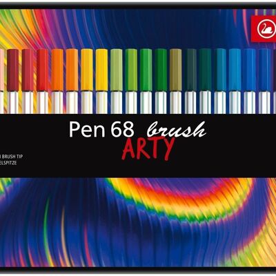 Rotuladores Brush - Caja metálica x 30 STABILO Pen 68 pincel ARTY