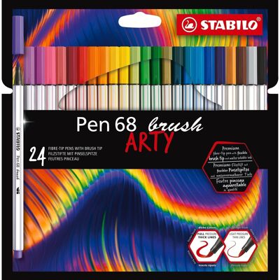 Rotuladores Brush - Estuche cartón x 24 STABILO Pen 68 pincel ARTY