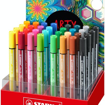 Chisel tip markers - Display x 32 STABILO Pen 68 MAX ARTY