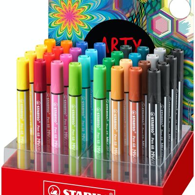 Marker mit Keilspitze – Display x 32 STABILO Pen 68 MAX ARTY