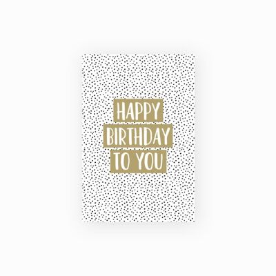 Mini card - happy birthday to you