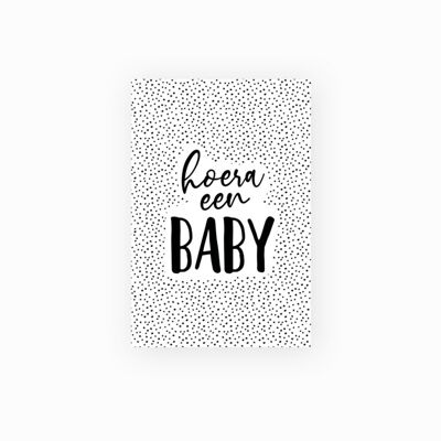 Mini card - hooray for a baby