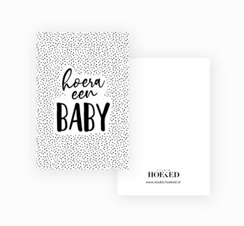 Mini carte - hourra pour un bébé 2