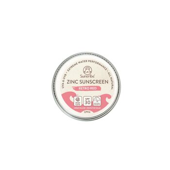 Suntribe Natural Mineral Face & Sport Mini écrans solaires au zinc SPF 30 - ROUGE 15g 2