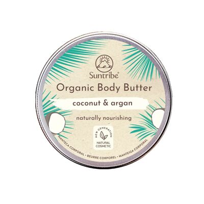 Suntribe Beurre corporel naturel à la noix de coco et à l'argan - 150 ml
