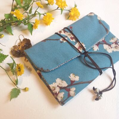 Bolsa de joyería Hanami azul