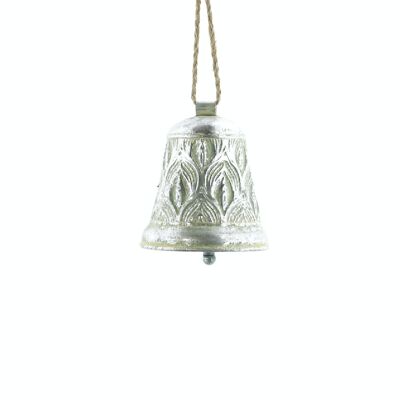 Campana appendiabiti in metallo, 14 x 14 x 15,5 cm, argento antico, 790874