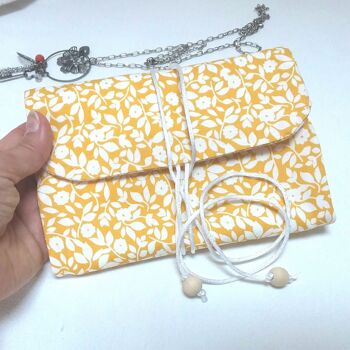 Pochette à bijoux Hanaé jaune 2