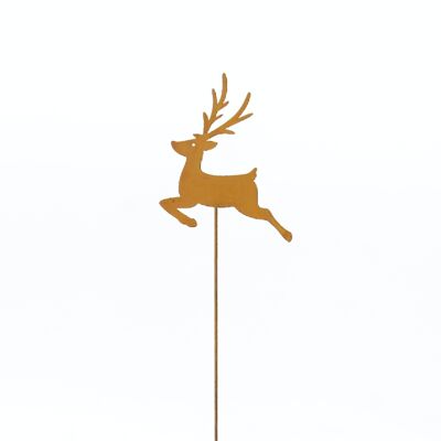 Metal plug reindeer, 8 x 0.3 x 34 cm, rust-colored, 784927