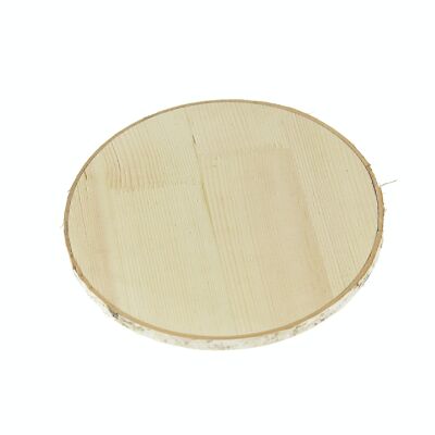 Disque en bois rond à poser, 20 x 20 x 1 cm, couleur naturelle, 786235
