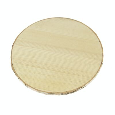 Round wooden disc for laying, 25 x 25 x 1 cm, natural color, 786242