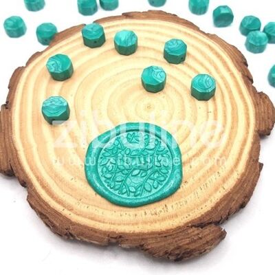 Sealing wax pellets - Pearl turquoise green