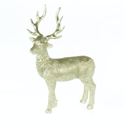 Poly reindeer standing, 15 x 8 x 23.5 cm, champagne, 787331