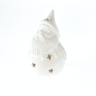 pannolino in ceramica Babbo Natale, 18 x 16 x 30 cm, bianco lucido, 796845