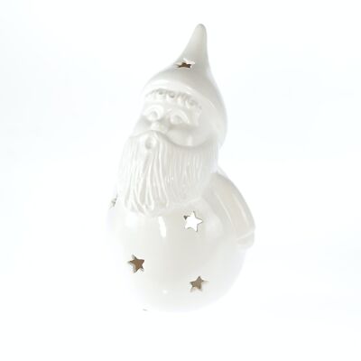ceramic diaper Santa Claus, 21 x 20 x 38 cm, glossy white, 796852