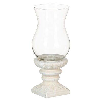 CREAM TERRACOTTA-CRYSTAL AUTUMN CANDLE HOLDER CL100643