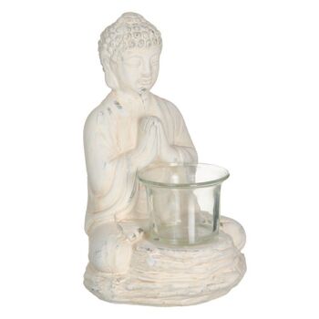 BOUGEOIR BOUDDHA TERRE CUITE-CRISTAL AUTOMNE CL104343 1