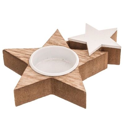 BOUGEOIR EN BOIS AUTOMNE CENTRE DE TABLE CL113038