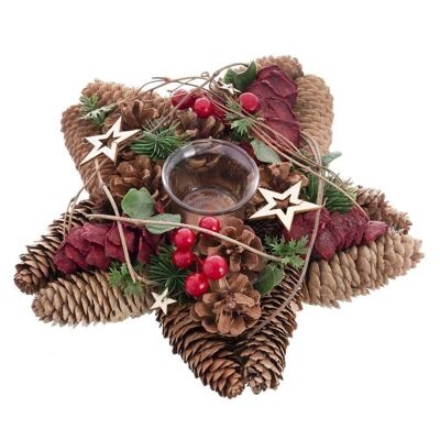 AUTUMN STAR CANDLE HOLDER CL118297