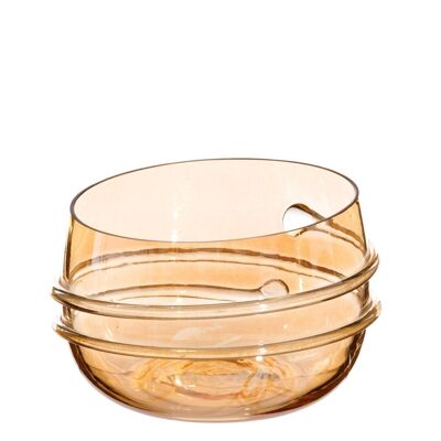 AUTUMN GLASS GOLD CANDLE HOLDER CL121497