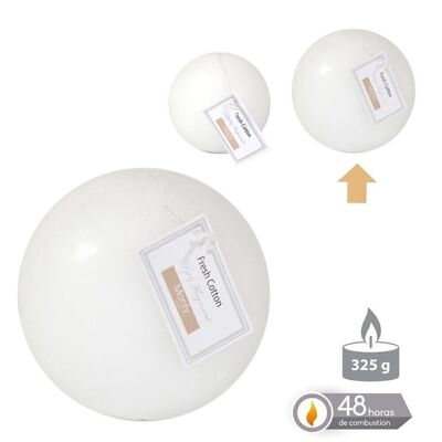 AUTUMN WHITE SCENTED BALL CANDLE CL131008