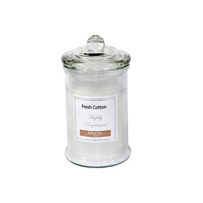 AUTUMN WHITE SCENTED GLASS JAR CANDLE CL131011