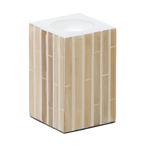 PORTAVELAS BEIGE BAMBÚ / "MDF" OTOÑO CL605658