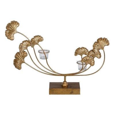 FIGURE CANDLE HOLDER GOLD OLD AUTUMN CL607365