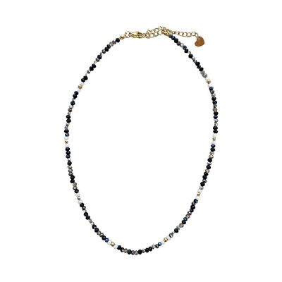 Halskette mit Glasperlen Julia - schwarz