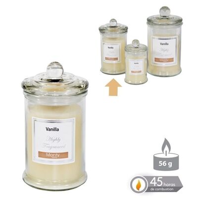 SCENTED GLASS JAR CANDLE AUTUMN CREAM CL131021
