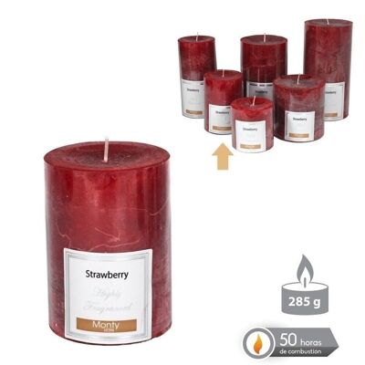 AUTUMN RED SCENTED CYLINDRICAL CANDLE CL131024