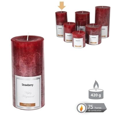 AUTUMN RED SCENTED CYLINDRICAL CANDLE CL131025