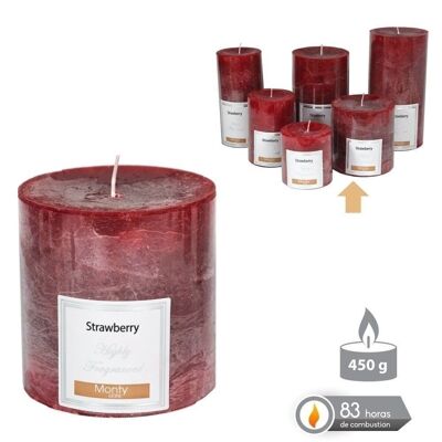 AUTUMN RED SCENTED CYLINDRICAL CANDLE CL131026