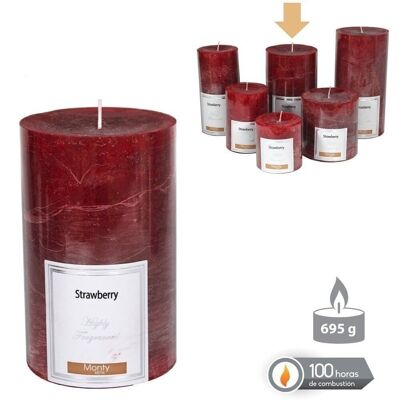 AUTUMN RED SCENTED CYLINDRICAL CANDLE CL131027