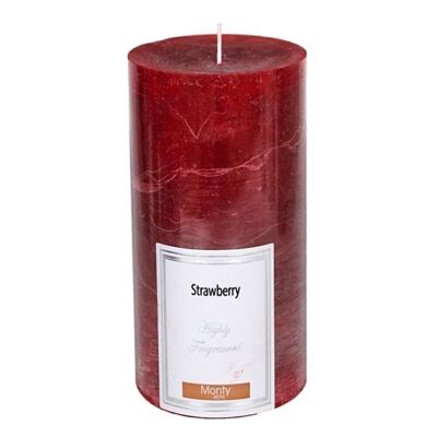 RED AUTUMN SCENTED CYLINDRICAL CANDLE CL131028